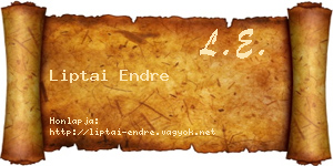 Liptai Endre névjegykártya